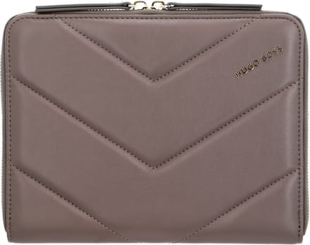 HUGO BOSS Schrijfmappen Triga Conference Folder Taupe Grijs