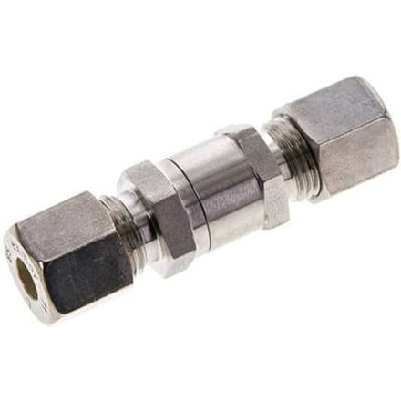 8S (M16x1.5) RVS Terugslagklep Knelfitting 1-400 bar ISO 8434-1