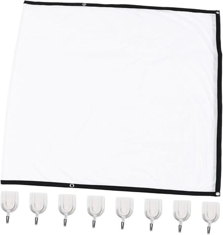 Projectorscherm - Filmdoek - Thuisbioscoop - Opvouwbaar en licht - 223 x 130 cm - Wit