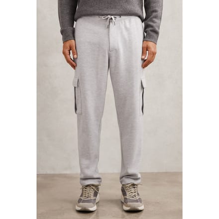Reiss Jersey Cargo Trouser Grey Marl Größe: XL | Cargohosen Outlet | Herren | Grau