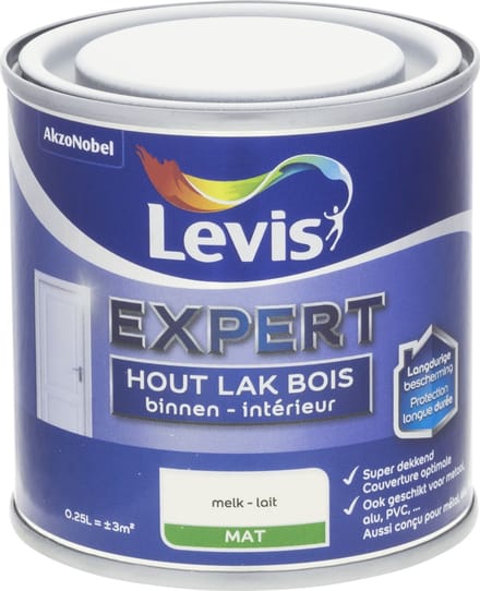 Levis - Expert Hout Lak Binnen Mat - Melk - 0,25 L