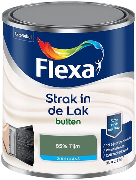 Flexa - Strak In De Lak Buitenlak Zijdeglans - 85% Tijm - Mengverf - 1 L