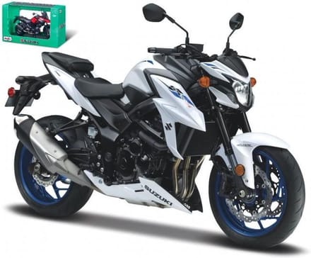 Maisto Suzuki Gsx-S750 - Modelauto - Schaal 1:18 - Wit/Zwart/Blauw