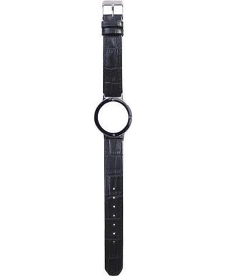 JU'STO J-WATCH bandje Leather Print Black - GRANDE
