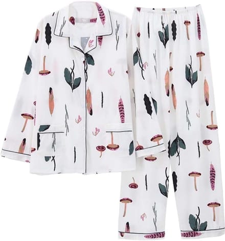 Comfortabele Japanse Stijl Katoenen Pyjama Jurk voor Dames