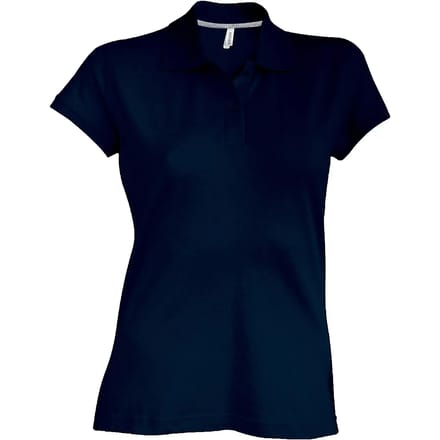 Damespolo korte mouwen met knopen merk Kariban Donkerblauw - L