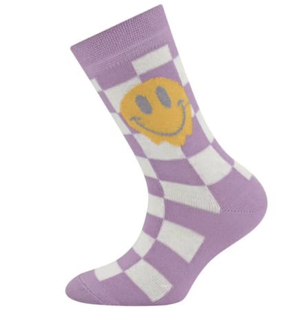 Ewers - Sokken - Smiley - Geblokt - Roze - Maat 39/42