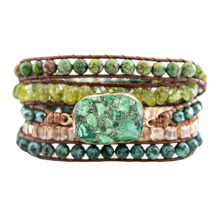 Marama - wikkelarmband Rainforest - edelsteen Jaspis - vegan - damesarmband