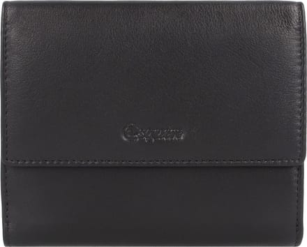 Esquire Leren portemonnee Viktoria Wallet With Flap Black zwart