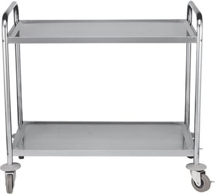 CaterChef Serveerwagen 2 bladen (90x51 cm) rvs