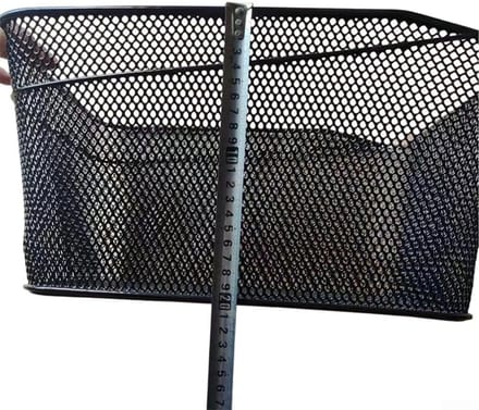Grote fietsmand - Achterdrager mand - Boodschappen vervoeren - Robuuste stalen constructie - 40 x 30 x 20 cm - Zwart