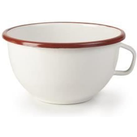 Kom met Handvat - Ibili - 909114 - Staal - Wit/Rood - Diameter 14 cm