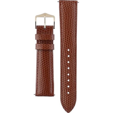 Hirsh Horlogeband Rainbow Goudbruin - Leer - 18mm