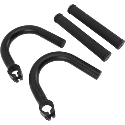 Fiets Armsteun Stuur Aluminiumlegering Zwart Verhoogde Hoogte Gebogen Stuur voor Mountainbike Racefietsen black