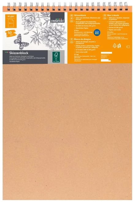 Crelando Schetsblok A3 - 50 vellen - 90 gsm - zuurvrij papier