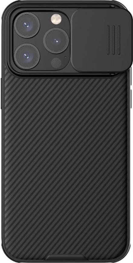 Geschikt voor Nillkin Apple iPhone 15 Pro CamShield Hoesje met Camera Slider Zwart