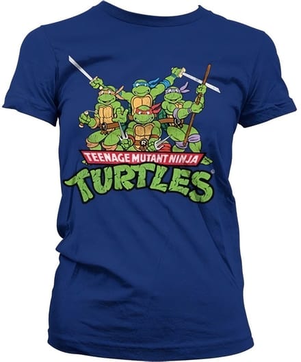 Teenage Mutant Ninja Turtles Dames Tshirt -M- Turtles Distressed Group Blauw