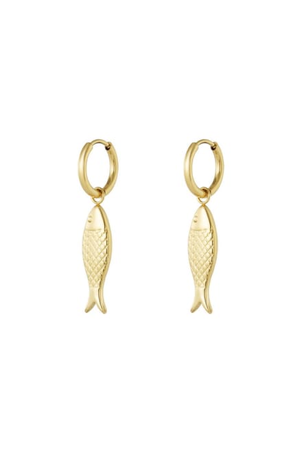Bijoutheek Oorhangers Vis Goud