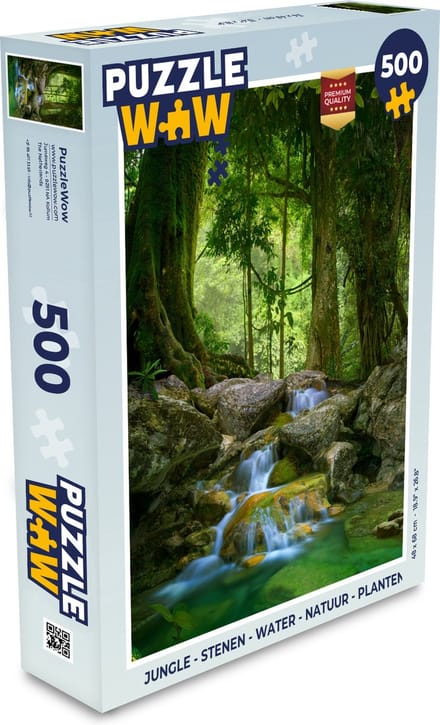 Puzzel Jungle - Stenen - Water - Natuur - Planten - Legpuzzel - Puzzel 500 stukjes