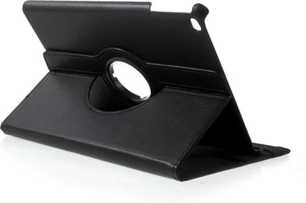 Peachy Zwarte geschikt voor iPad 2017 2018 case draaibaar cover standaard leder