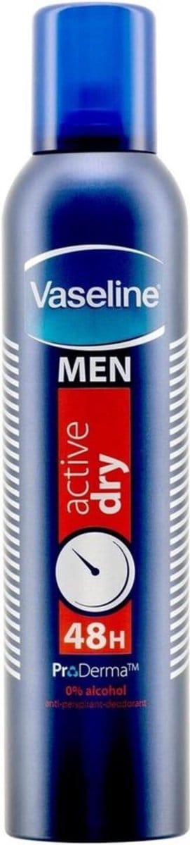 Vaseline Deospray Men – Active Dry - 3x250ml - Voordeelverpakking