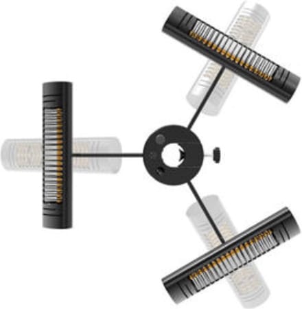 BEV™ HM S 3 x1000W met RC terras heater