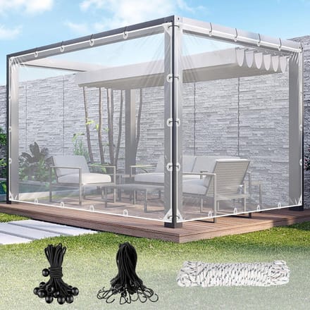 Afdekzeil Transparant - Waterdicht Zeil - Buitenbescherming - Ingeganste Ringen - 2x4 Meter