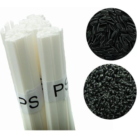 Rosfix Kunststoflasdraad PS GPPS - Wit 100 g - Draad 42 cm, Mix 8mm/3,5mm
