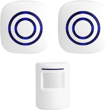 Draadloze Deurbel Alarm - Bewegingsmelder Sensor - Beveiliging Thuis - 2 Ontvangers Inclusief - 14x9x9 cm