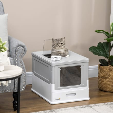 PawHut Katzentoilett mit ausziehbarer Schublade D31-061V00