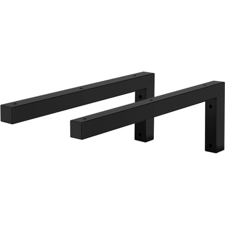 Wandhouder Plankhouder set van 2 400 x 150 mm zwart staal ML design