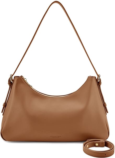 SEIDENFELT MANUFAKTUR schoudertas Nelma Shoulderbag Toffee Lichtbruin