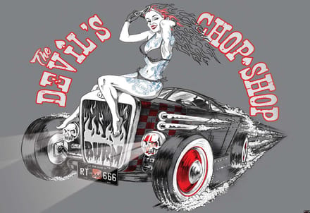 Fotobehang Alchemy Hot Rod Devil Car | XL - 208cm x 146cm | 130g/m2 Vlies