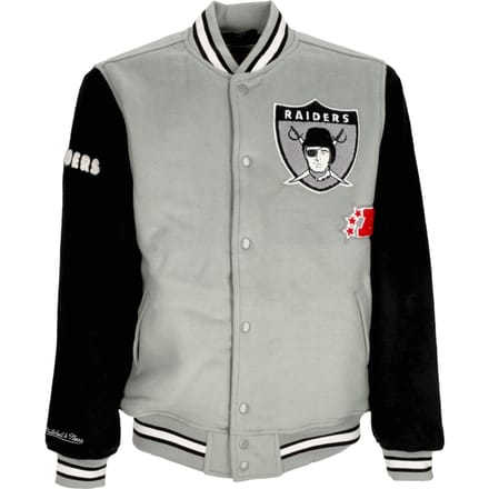 College Jacket NFL Team Legacy Varsity-jack voor heren Oakrai Zwart/zilver