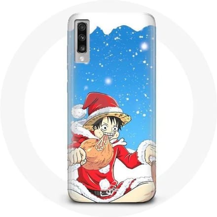 Coque - Maniacase - Samsung Galaxy A50 - Anime One Piece Luffy - Souple - Noir noir