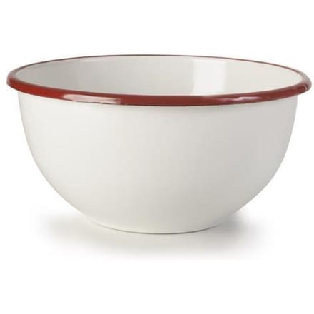 IBILI 908320 Kom, Porselein, Wit/Rood, 20 x 20 x 11 cm