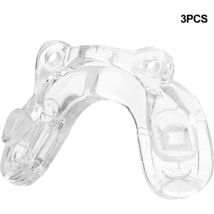 3 paires de plaquettes nasales en silicone souple antidérapantes pour lunettes d'enfants white