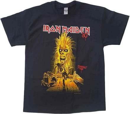 Iron Maiden - Debut Album 40th Anniversary Heren Tshirt - M - Zwart