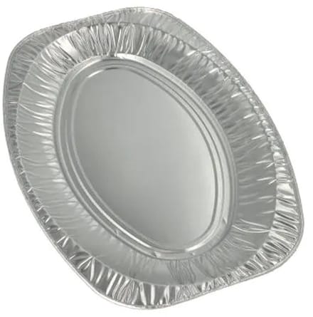 10x 3 Alu serveerschalen ovaal 43 cm x 29 cm