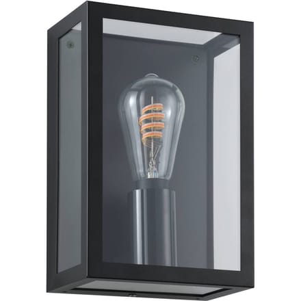 EGLO Buitenwandlamp Alamonte-Z, zwart, hoogte 26 cm, E27-smart