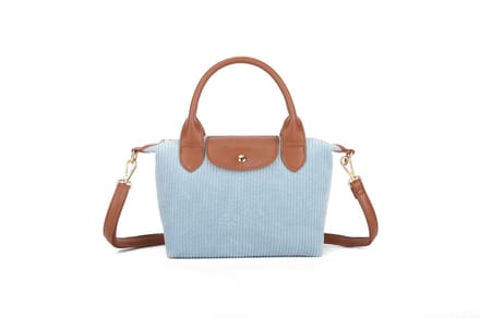 Giuliano kunstlederen schoudertas Fawn - Blauw - Ribbel - Dames