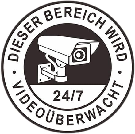 Waarschuwingsstickers - Camera Observatie - Eigendom Beveiligen - Weerbestendig PVC - 5 Stuks - Meerkleurig