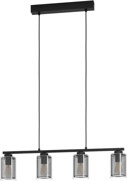 EGLO Zocabon Hanglamp - E27 - 81.5 cm - Glas - Zwart