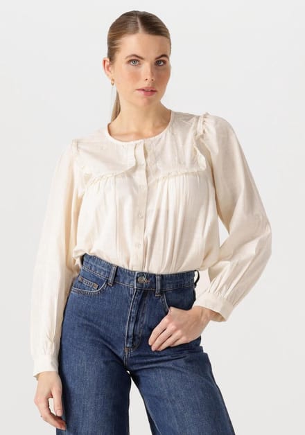 Lollys Laundry Dooblell Shirt Ls Dames - Jurken - Ecru - Maat L