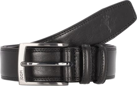 JOOP! Leren Riem Double Quilted Coll. Belt 3,5 CM W100 Black Zwart