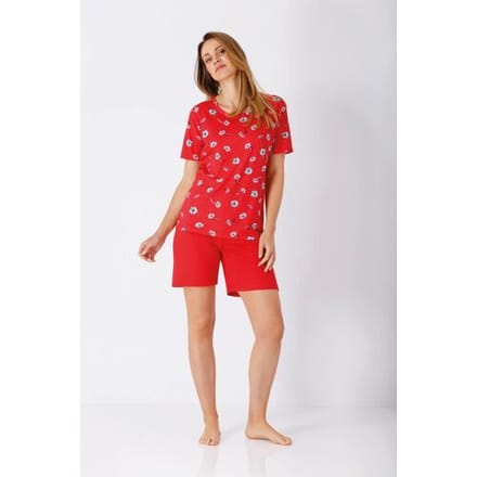 Rode dames shortama Hajo Madelief - Rood - Maat - 48/50