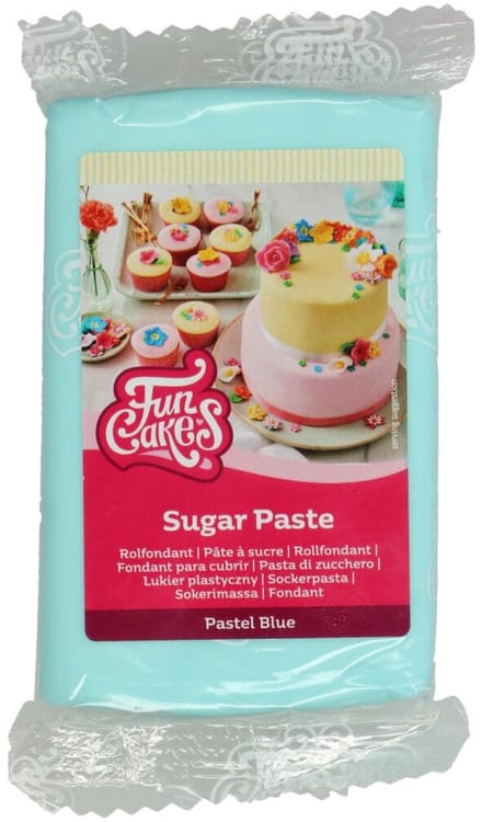 FunCakes Rolfondant - Pastel Blauw - 250g - Fondant - Taartdecoratie