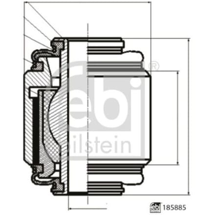 Silent block, draagarmrubber FEBI BILSTEIN 185885