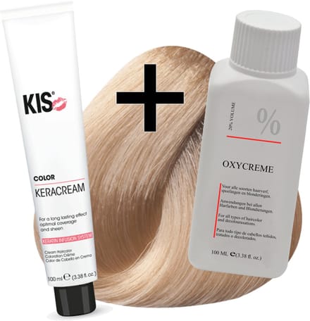 KIS haarverfset - 9FS Zweeds blond  - haarverf & waterstofperoxide