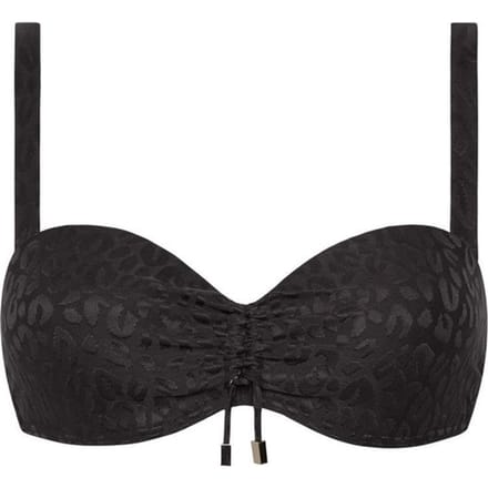 Beachlife - Maat 36D - Textured Leo voorgevormde bikinitop met beugel Dames